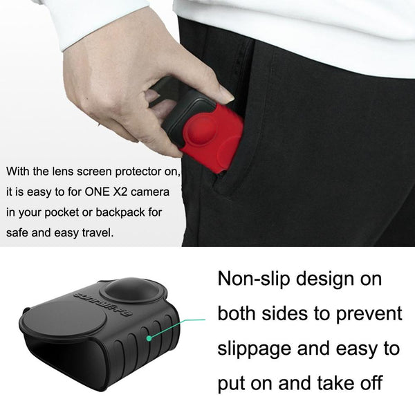 Silicone Protective Case With Lanyard For Insta360 One X2 Durable And Secure Camera Cases Bags & Covers