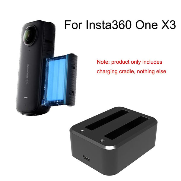 For Insta360 X3 Dual Charger Panoramic Camera Batteries Chargers & Cradles