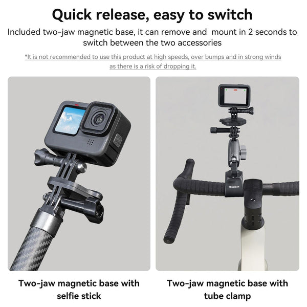Quick Release Magnetic Camera Mount Compact For Sports Cameras And Smartphones Tripod Mount Accessories