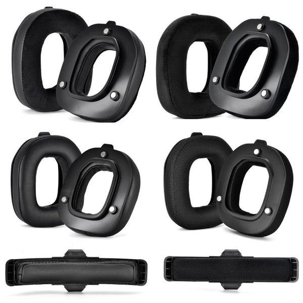 Logitech A50 Gen4 Headset Replacement Earmuffs 2Pcs Leather & Velvet Headphone Accessories