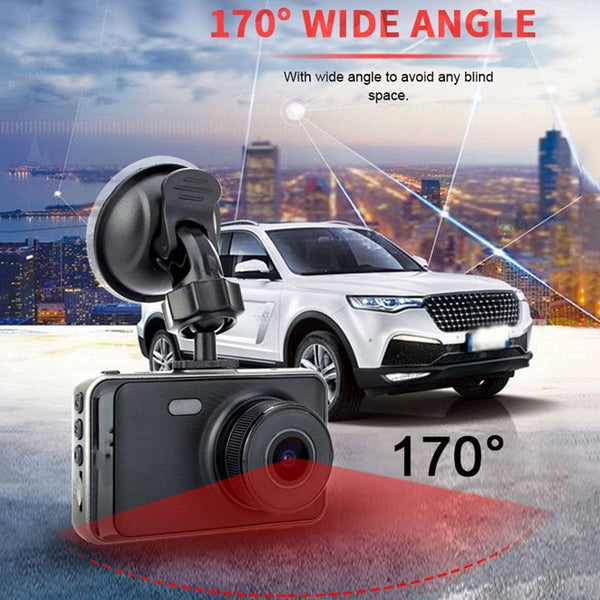 1080P Hd Dual Lens Driving Recorder With Motion Detection 3 Inch Display Other Car Video