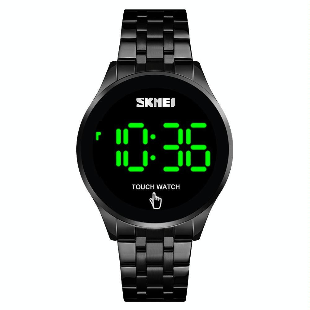 Stainless Steel Touch Screen Led Watch With Waterproof Functionality Smart Watches