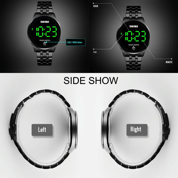 Veile Studios Serrano Au Stainless Steel Led Touch Watch Gold Simple & Luminous Watches