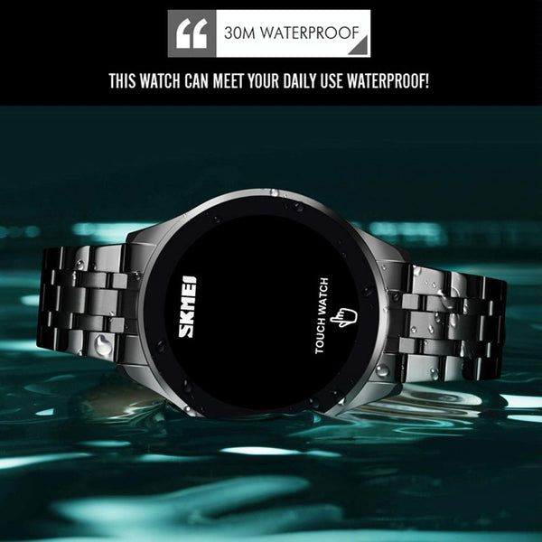 Veile Studios Serrano Au Stainless Steel Led Touch Watch Gold Simple & Luminous Watches