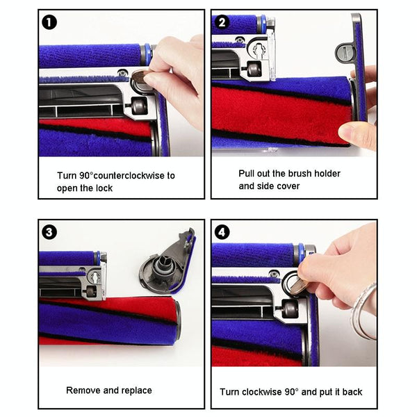 Soft Velvet Suction Head Side Cover For Dyson Vacuum Cleaners Vacuum Cleaner Parts