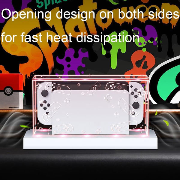 Nintendo Switch Oled Display Base With Luminous Light Compact And Stylish Design Mounts & Stands