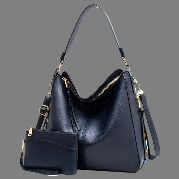 Leather Tote With Multiple Compartments And Large Capacity In Black Women's Bags & Handbags