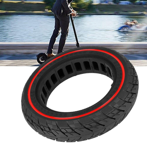 Ninebot Max G30 Solid Rubber Scooter Tire 10 Inch By 2.5 Red Line Accessories Parts