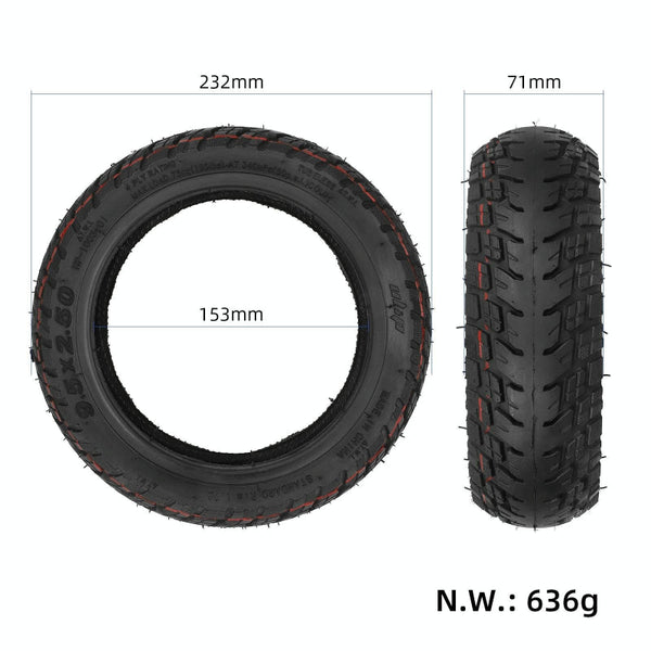 Off Road Tubeless Tire For Electric Scooters Nine Point Five By Two Inch Accessories Parts