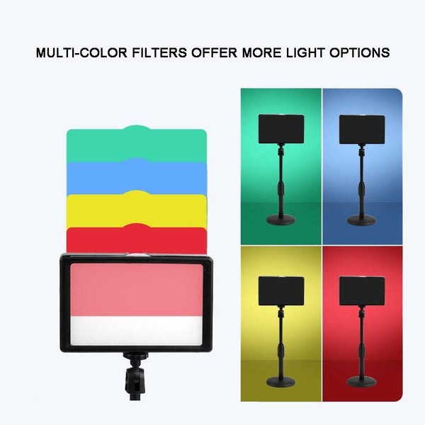 8 Three Colour Temperature Flat Panel Live Fill Light With 42Cm Bracket Other Lighting & Studio