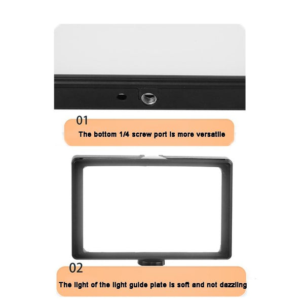 8 Three Colour Temperature Flat Panel Live Fill Light With 42Cm Bracket Other Lighting & Studio