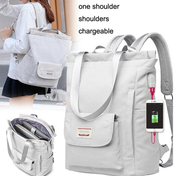 Large Waterproof Usb Laptop Backpack In Grey For Secure Travel And Storage Laptop Cases & Bags