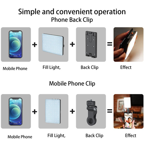 5 Watt Mobile Phone Fill Light For Live Broadcast With Adjustable Cool And Warm Settings Selfie Lights