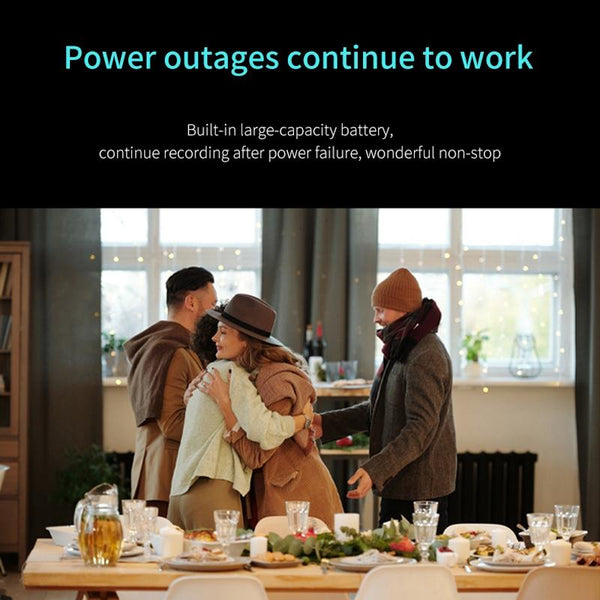 Wireless Dual Lens 4K Camera With Remote Monitoring And Hotspot Connection Digital Cameras