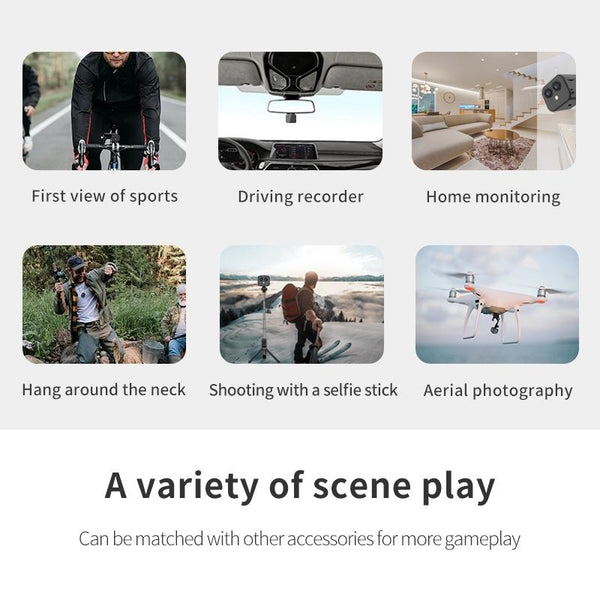 Wireless Dual Lens 4K Camera With Remote Monitoring And Hotspot Connection Digital Cameras