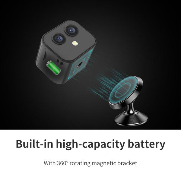 Wireless Dual Lens 4K Camera With Remote Monitoring And Hotspot Connection Digital Cameras