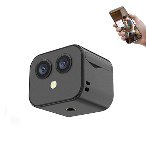 Wireless Dual Lens 4K Camera With Remote Monitoring And Hotspot Connection Digital Cameras