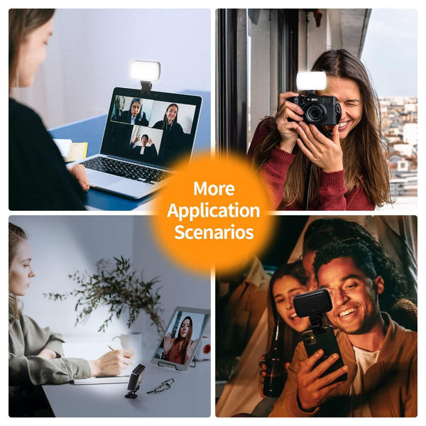 Rechargeable Video Conference Lighting With Three Colour Temperature Dimming Selfie Lights