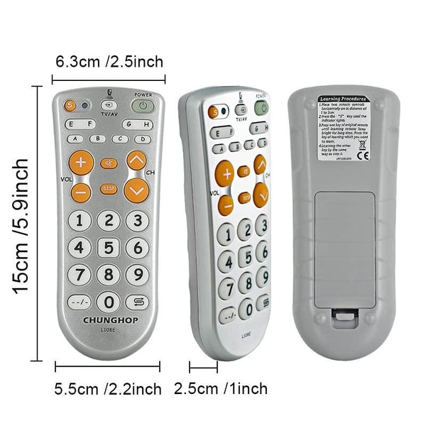 Universal Infrared Television Remote Control With Learning Function Remote Controls