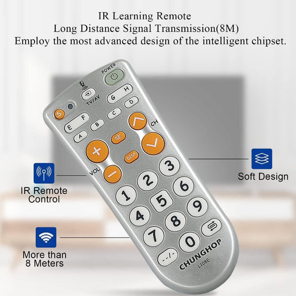 Universal Infrared Television Remote Control With Learning Function Remote Controls