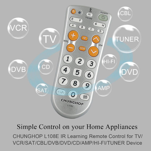 Universal Infrared Television Remote Control With Learning Function Remote Controls
