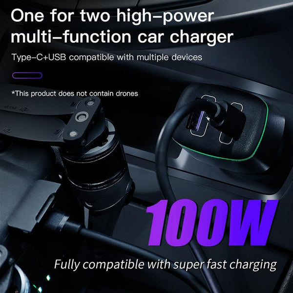 100W 2 In Car Charger For Dji Mavic 3 Mini Chargers & Cradles