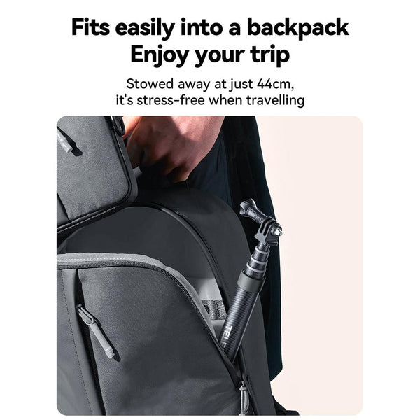 3 Metre Carbon Fibre Selfie Stick Monopod For Action Cameras With 1/4 Screw Tripods & Monopods