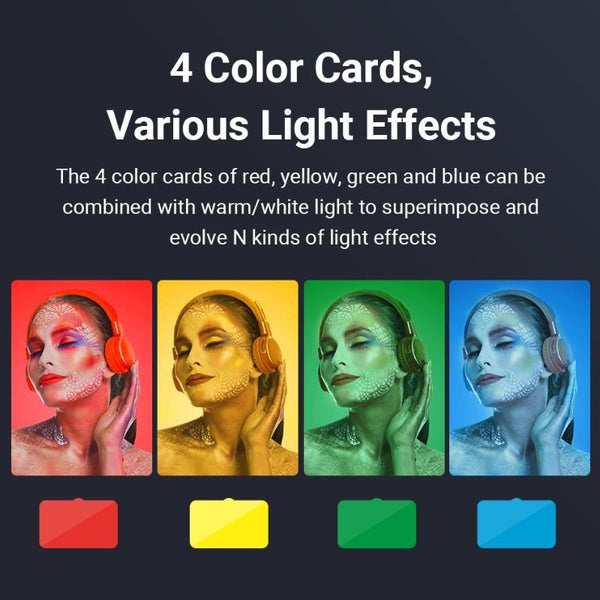 Live Portrait Soft Light Dual Bracket With Four Colour Fill Lighting System Selfie Lights