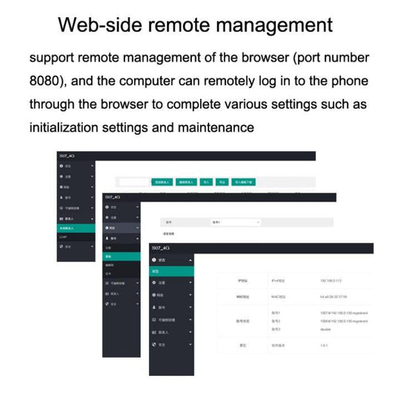 Wireless Handheld Voip Phone With Wifi And 4G Charging Base For Home Use Cordless Telephones
