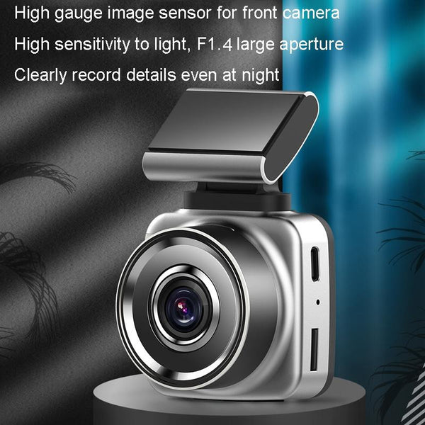 Hd Dual Lens Night Vision Car Video Recorder Hidden Design Vehicle Electronics Other Car Video