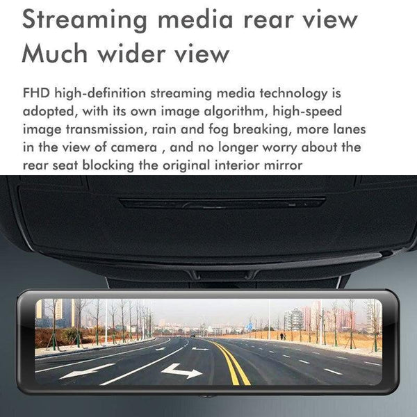 Large Screen Dual Car Recorder With 4K Front And 1080P Rear Cameras Night Vision Rear View Monitors/Cams & Kits