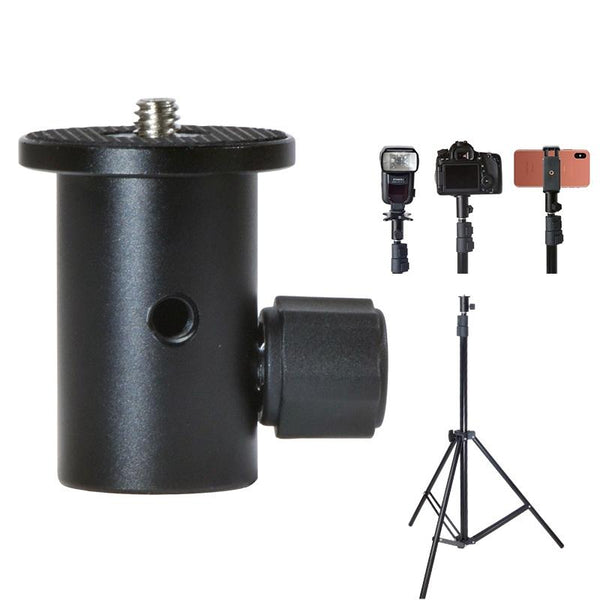 Camera Light Stand Conversion Head With 1/4 Inch Mount And Umbrella Holder Light Stands & Booms