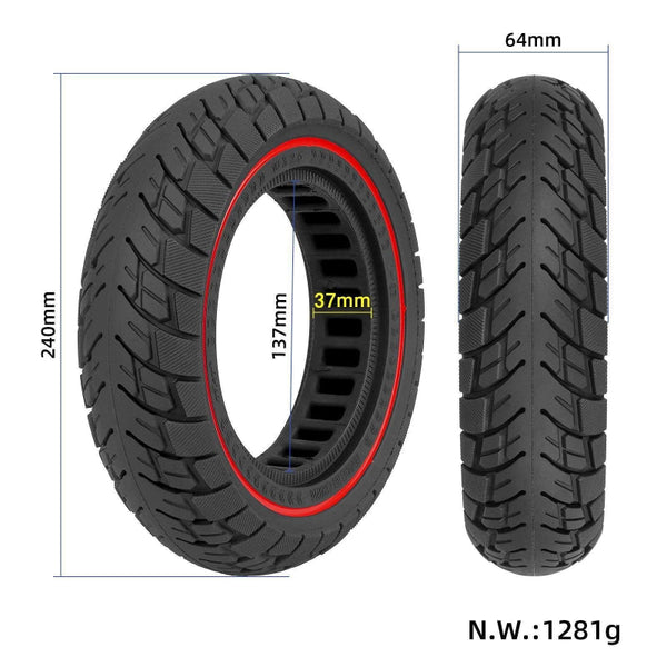 10 Inch Electric Scooter Non Slip Solid Tyre For Off Road Use Accessories