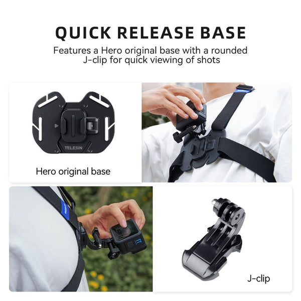 Action Camera Chest Strap Mount Belt For Enhanced Stability And Comfort Straps & Hand Grips