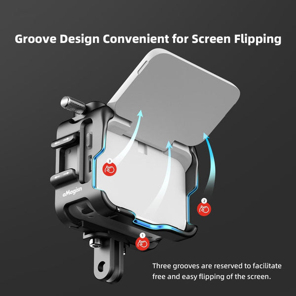 Amagisn Metal Rabbit Cage Protection For Insta360 Go Bezel Accessories Camera Cases Bags & Covers