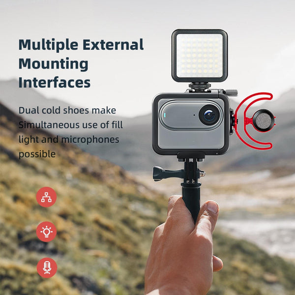 Amagisn Metal Rabbit Cage Protection For Insta360 Go Bezel Accessories Camera Cases Bags & Covers