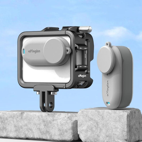 Amagisn Metal Rabbit Cage Protection For Insta360 Go Bezel Accessories Camera Cases Bags & Covers