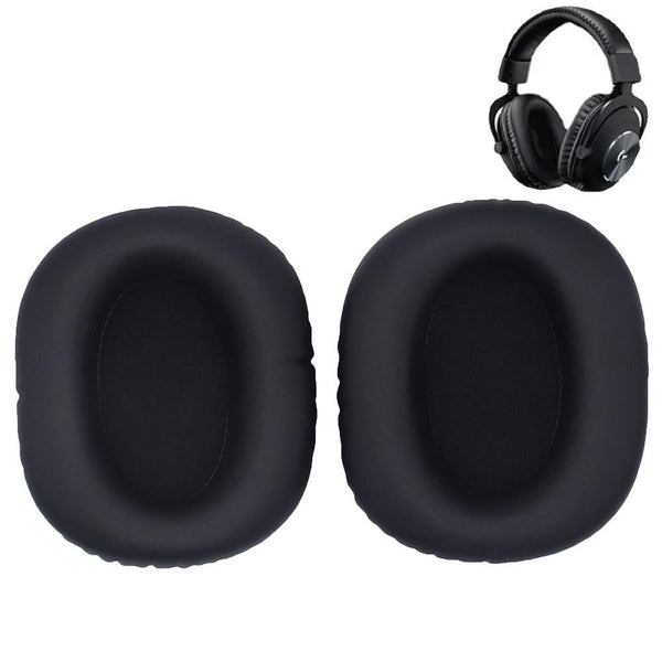 2 Pack Leather Earmuff Covers For Logitech G Pro Headphones Black Headphone Accessories