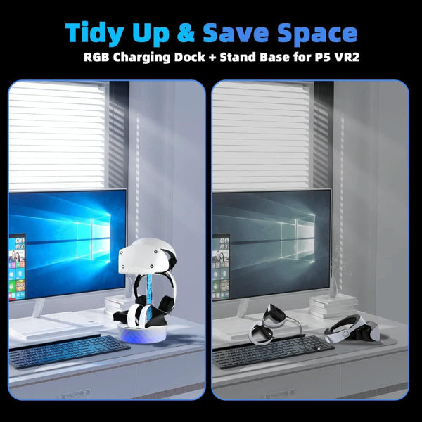 Stylish Magnetic Charging Rack For Playstation Vr2 Controllers Chargers & Charging Docks