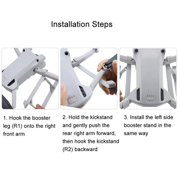 Pair Of Landing Gear Propeller Covers For Height Increase Kickstand Protection Camera Drone Accessories