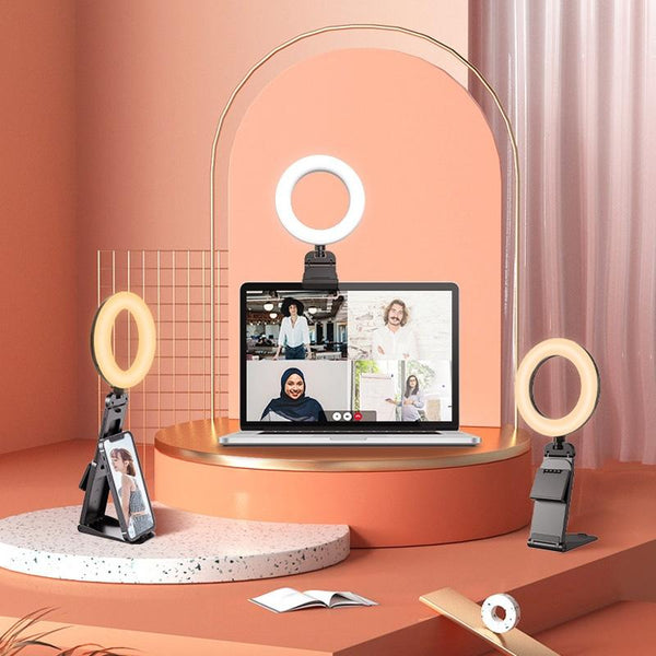 Desktop Ring Fill Light With Multi Function Bracket And Adjustable Brightness Other Lighting & Studio