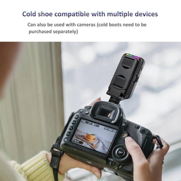 Foldable Rgb Fill Light With Phone Clip And Cold Shoe Interface Selfie Lights
