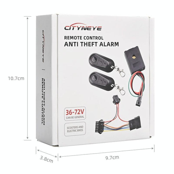 Universal Electric Scooter & Bicycle Anti Theft Alarm + Remote 36 72V Accessories