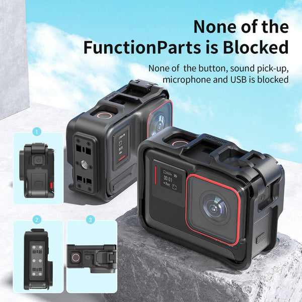 Amagisn Rabbit Cage For Insta360 Ace And Pro Sports Camera Accessories Underwater Cases & Housings