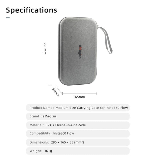 Insta360 Flow Gimbal Protector Bag Magisn Medium Organizer For Action Cameras Camera Cases Bags & Covers