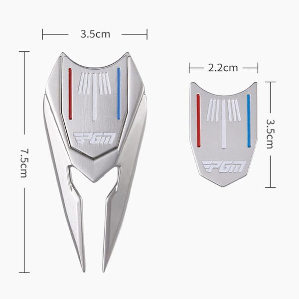 Metal Golf Green Fork Fairway Repair With Detachable Markers And Aiming Line Ball Markers