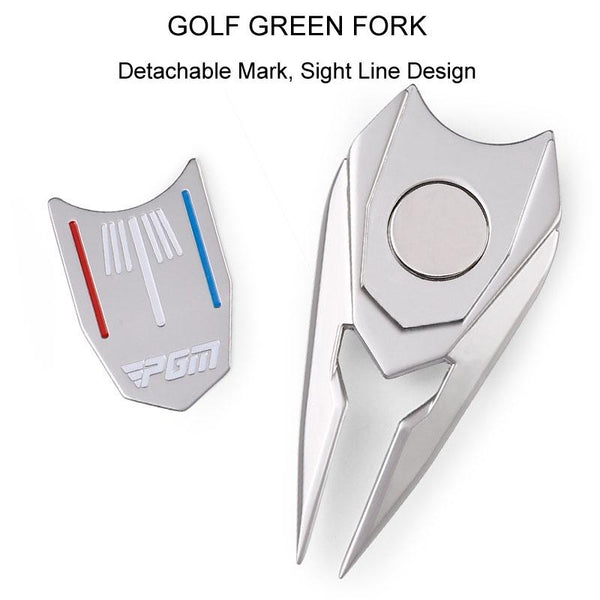 Metal Golf Green Fork Fairway Repair With Detachable Markers And Aiming Line Ball Markers