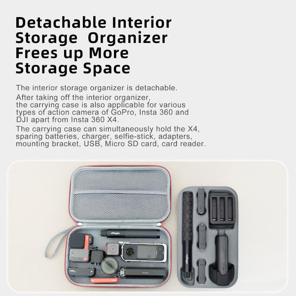 Amagisn Storage Bag For Insta360 X4 Protective Clutch Case Camera Cases Bags & Covers