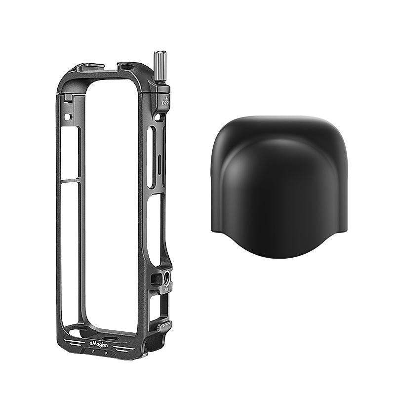 Amagisn Metal Protective Housing For Insta360 X4 With 2 Claws And Rabbit Cage Underwater Cases & Housings