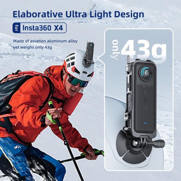 Amagisn Metal Protective Housing For Insta360 X4 With 2 Claws And Rabbit Cage Underwater Cases & Housings